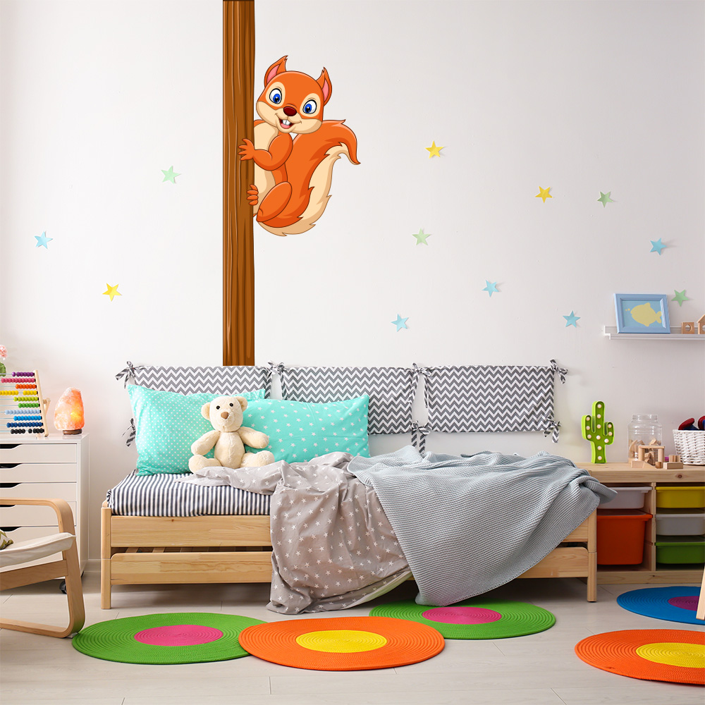 Tatouage mural - écureuil pour chambre d'enfant